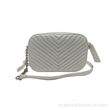 Pequeno saco crossbody acolchoado